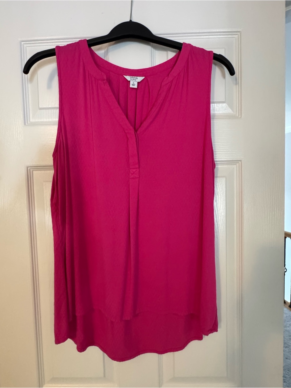 Crown & Ivy Sleeveless V-Neck - Hot Pink